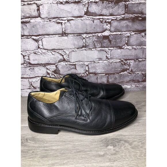 Studio Belverde Duke Black Leather Cap Toe Oxfords Dress Shoes Men’s Sz 11D/44EU - Picture 3 of 16